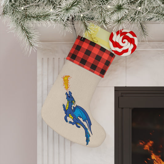 "Dragon (Blue)" - Christmas Stocking