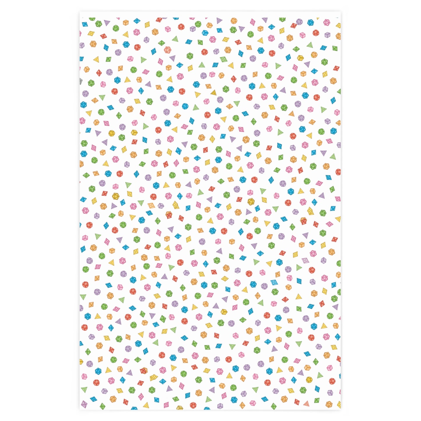 "Dice Wrap" in White - Wrapping Paper (2 sizes)