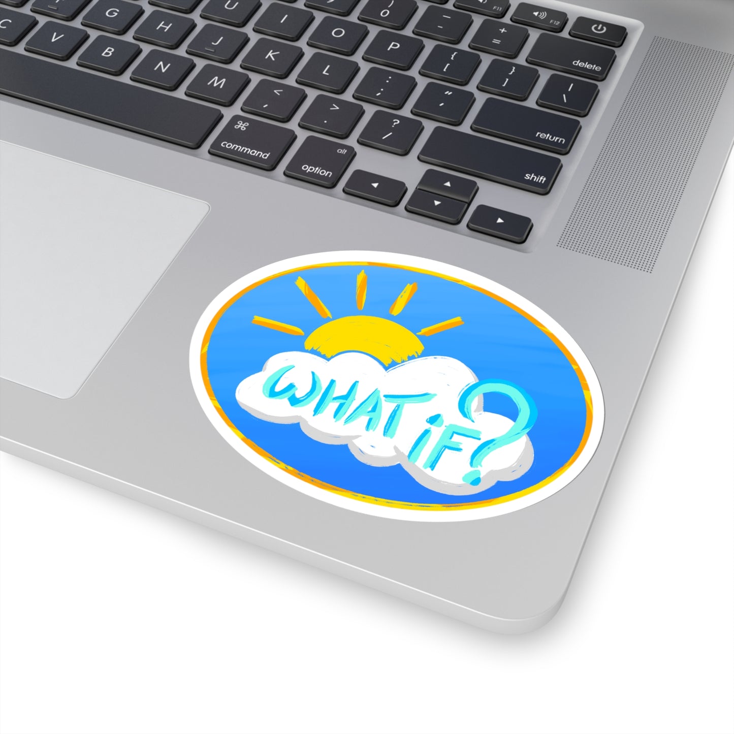 "What if" Circle - Kiss-Cut Stickers