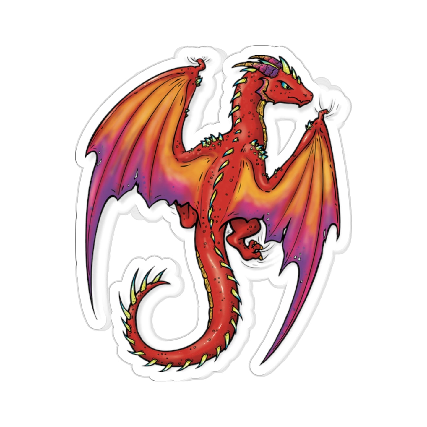 "Dragon (Red)" - Kiss-Cut Stickers