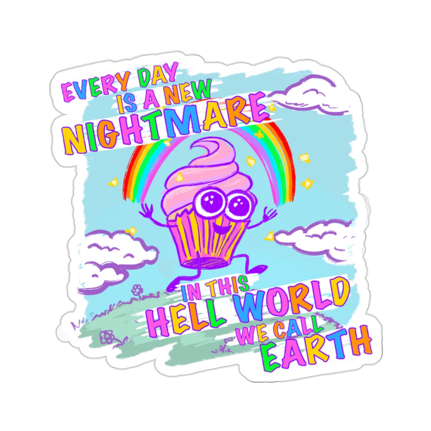 "Hell World" - Kiss-Cut Stickers