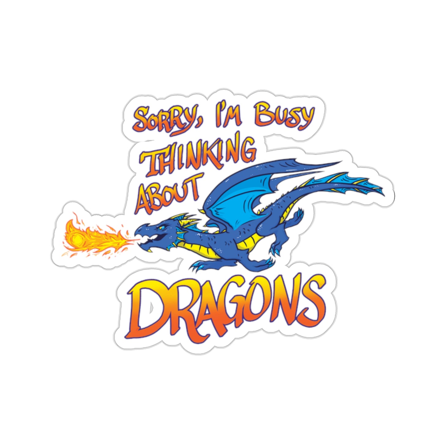 "Thinking About Dragons" - Kiss-Cut Stickers