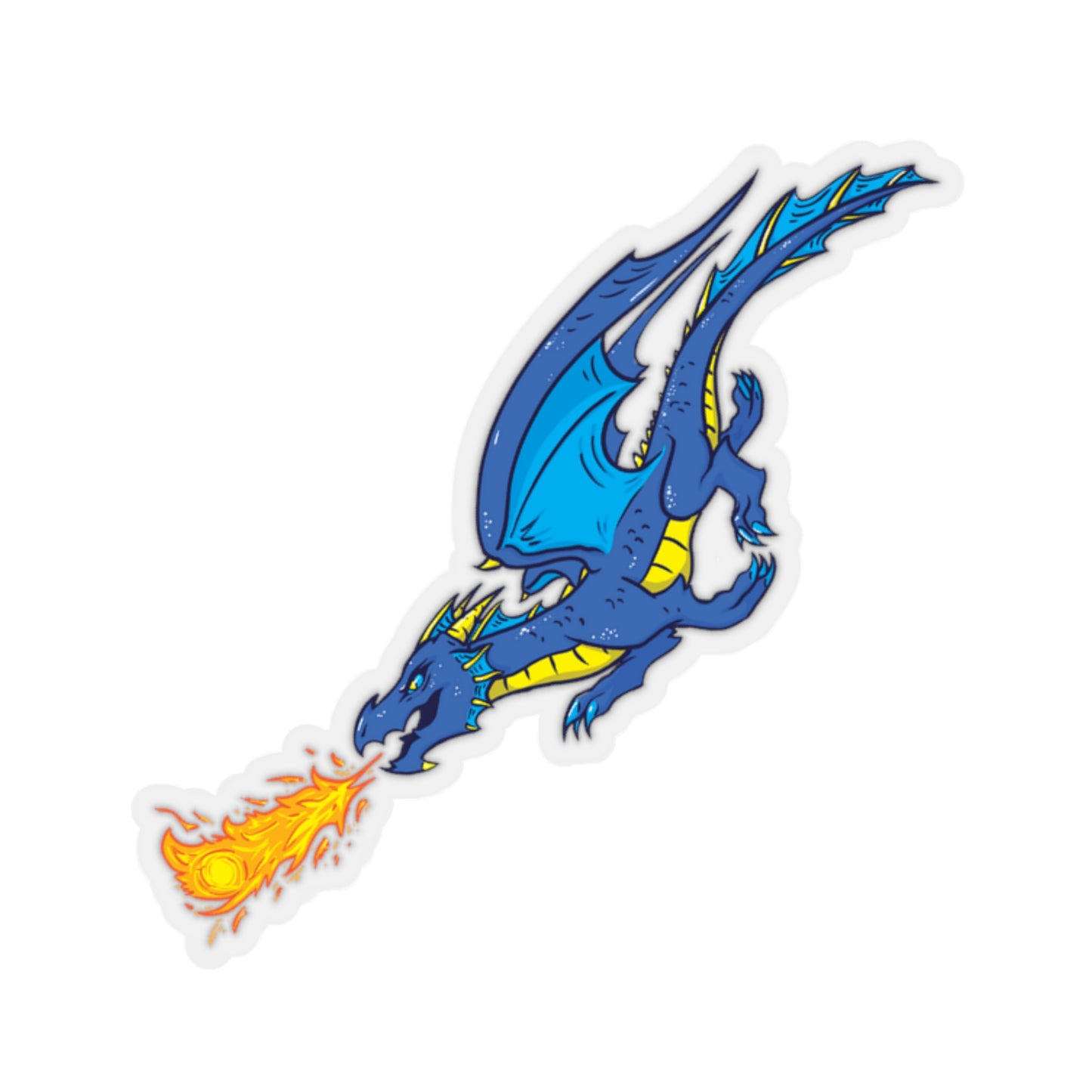 "Dragon (Blue)" - Kiss-Cut Stickers (Multiple Sizes)