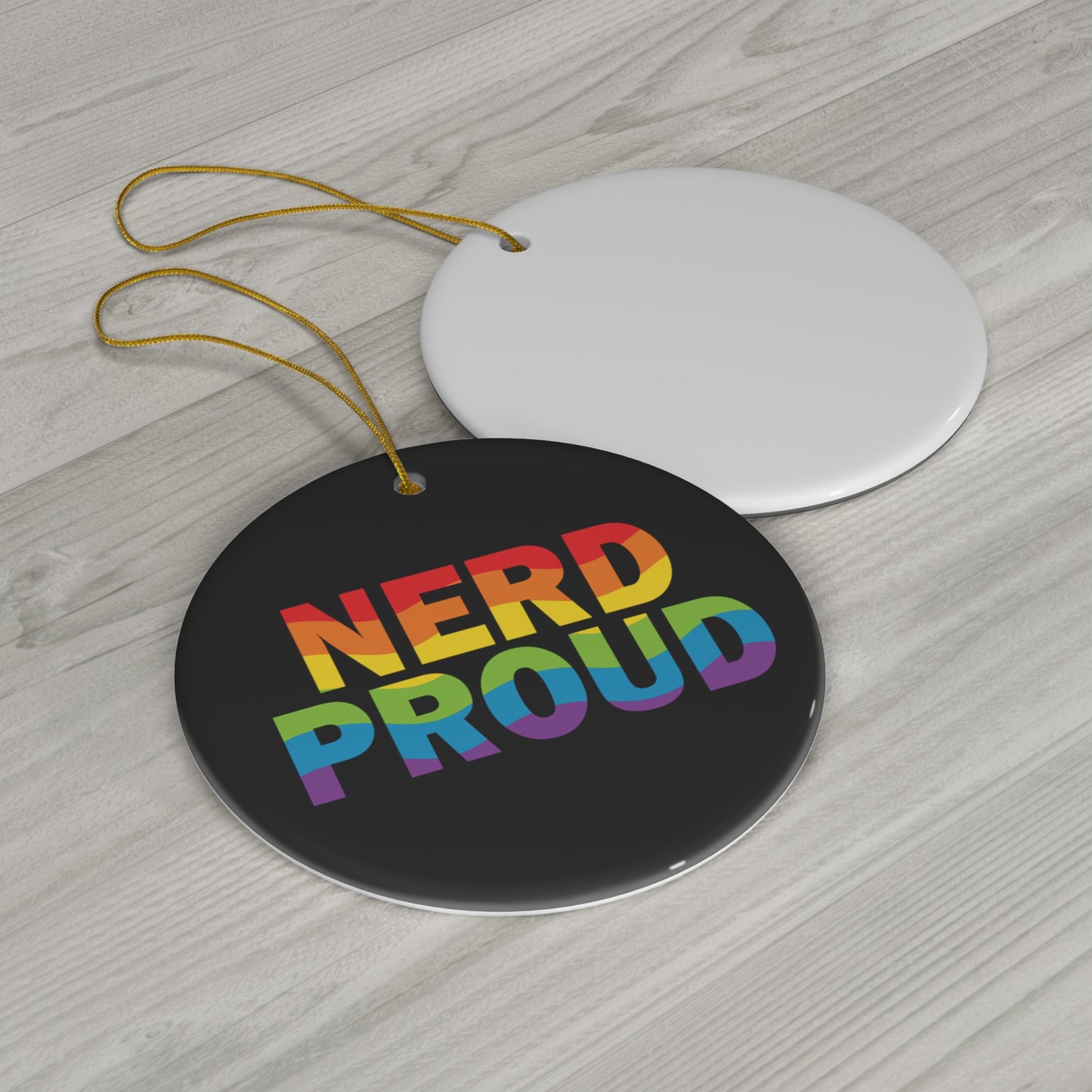 "Nerd Proud" - Ceramic Ornament