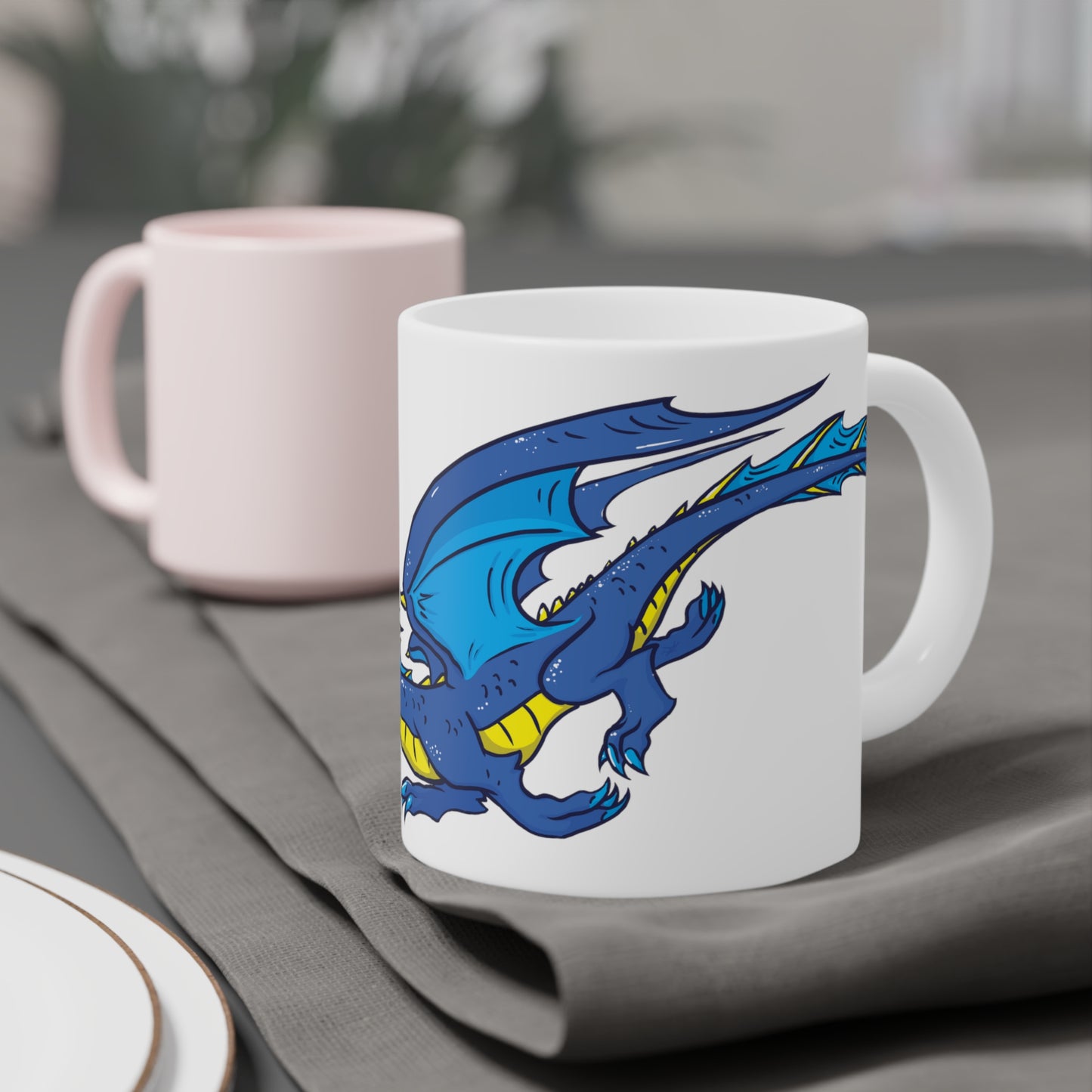 "Dragon (Blue)" - Ceramic Mugs (11oz/15oz/20oz)