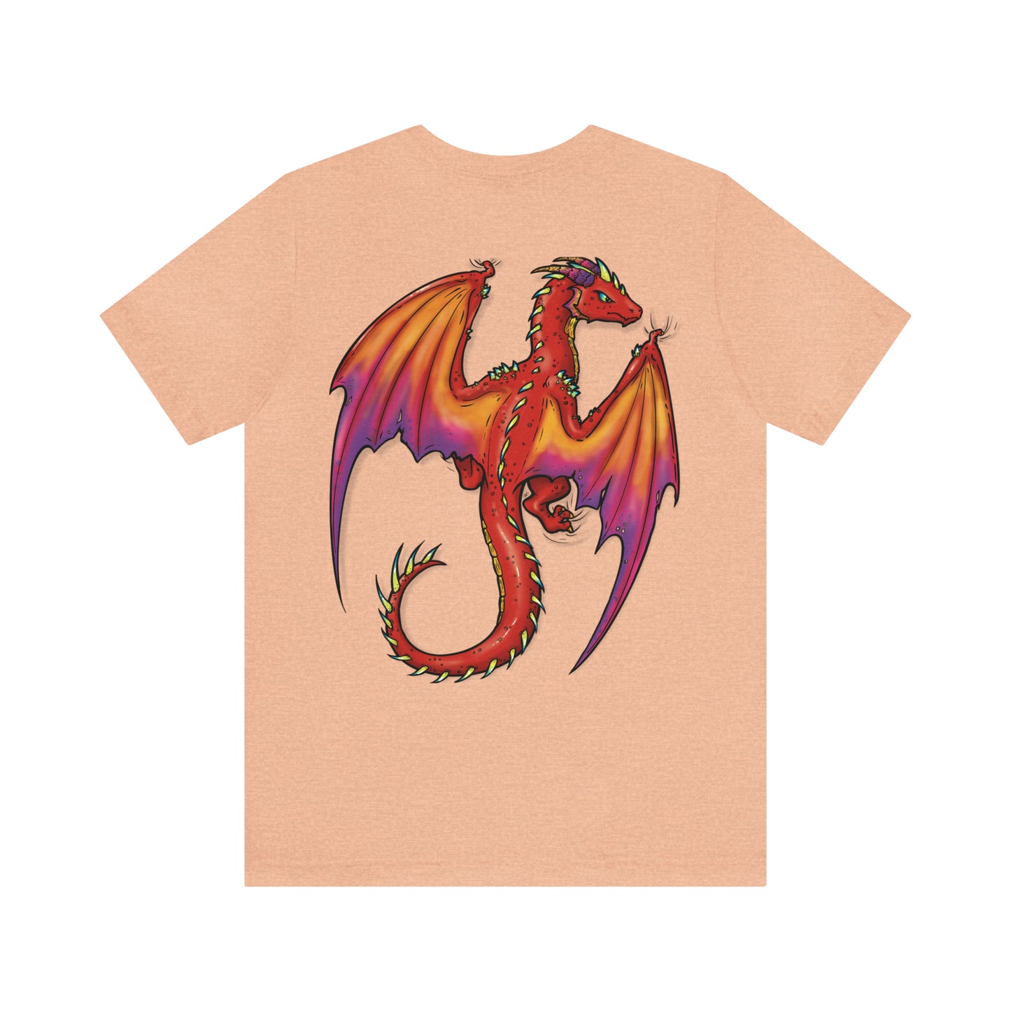 "Dragon Buddy Back (Red)" - Unisex Jersey Short Sleeve Tee (Multiple Color Options)