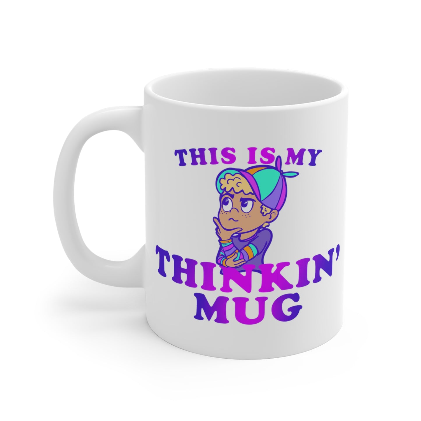"Thinkin' Mug" Kid - Ceramic Mugs (11oz/15oz/20oz)