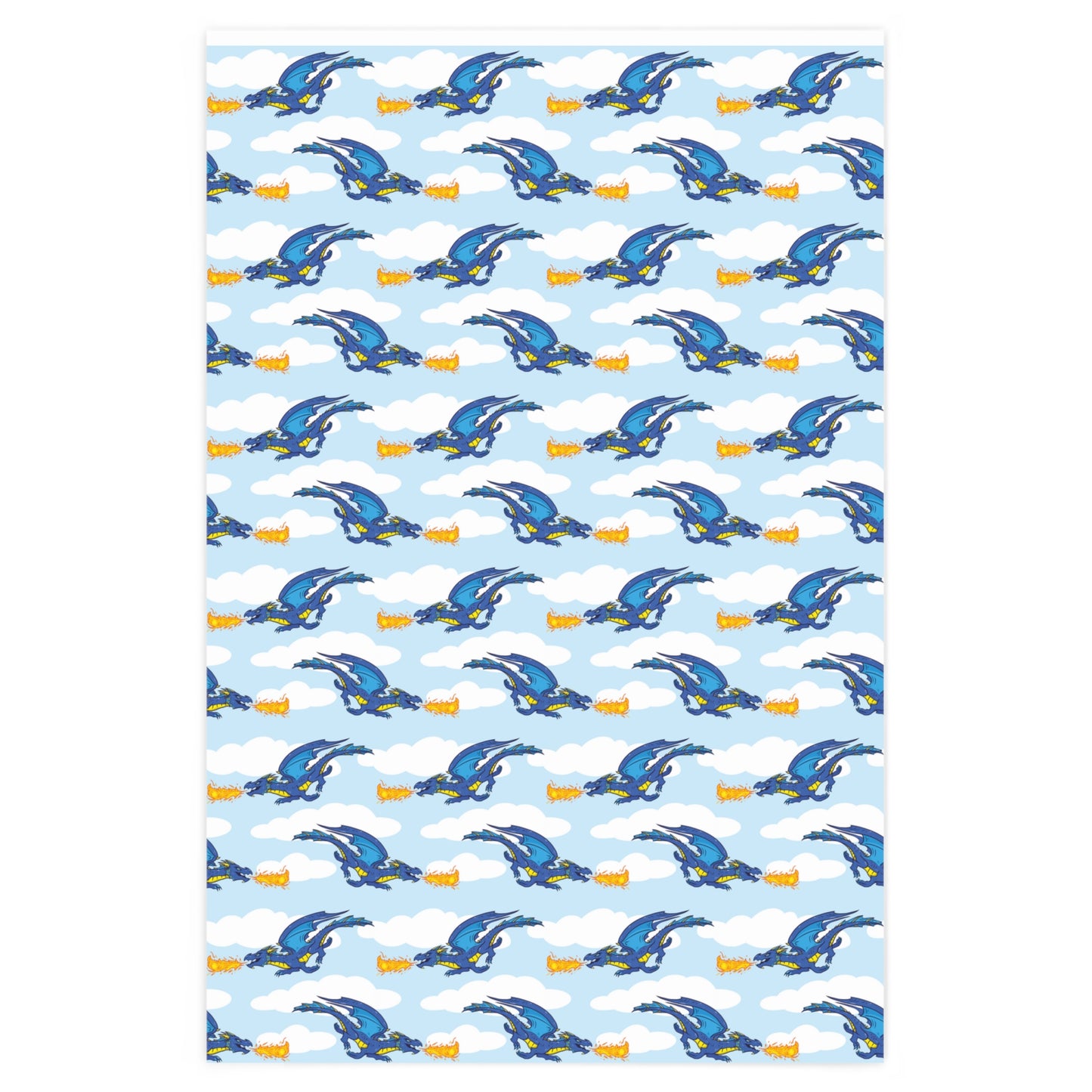 "Fire Dragon in the Clouds" - Wrapping Paper (2 sizes)