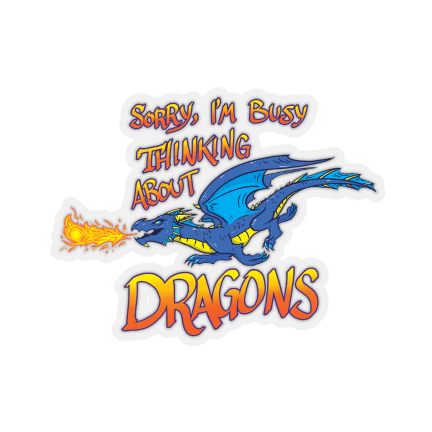 "Thinking About Dragons" - Kiss-Cut Stickers